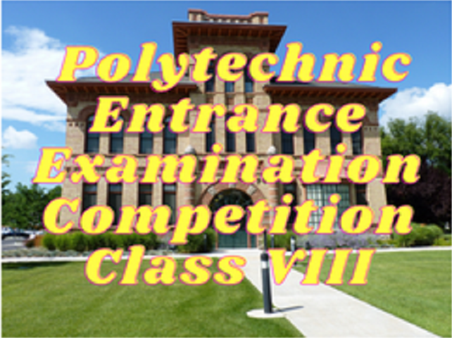 Polytechnic Entrance Examination - Class VIII